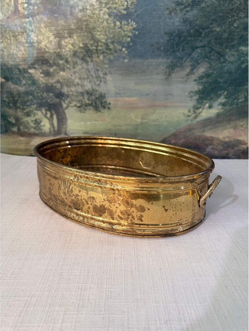 Brass Oval Planter Cachepot